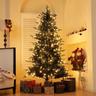 Homcom - Árbol de Navidad 726 ramas con 350 luces - Ø114x180 cm