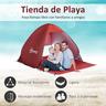 Outsunny - Tenda Pop Up praia Vermelho