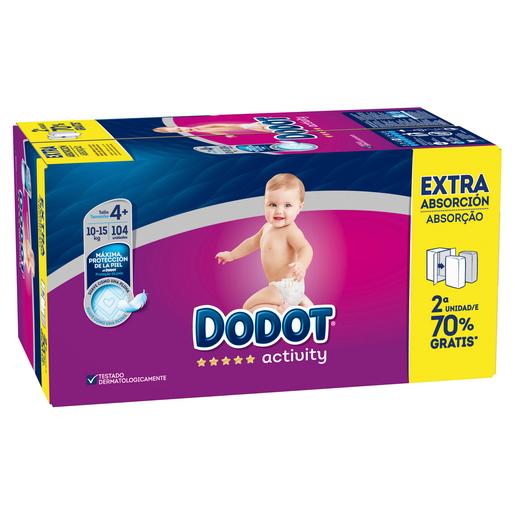 Dodot Active Extra Nappies Size 4 10-15 Kg 52 pc - Wipes