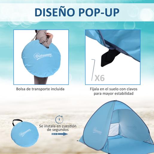 Outsunny - Tenda Pop Up praia Azul