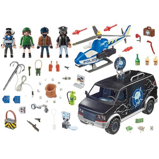 Playmobil - Helicóptero de policía: persecución del vehículo huido - 70575  | City Action Policia | Toys"R"Us España