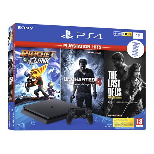 PS4 - Consola PlayStation 4 Slim 1TB y Ratchet & Clank, The Last Of Us y  Uncharted 4 | Hardware | Toys"R"Us España