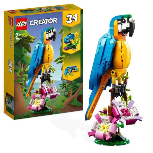 LEGO - Loro exótico, pez y rana: construcción y juego creativo 3 en 1 31136  | Lego Creator | Toys"R"Us España