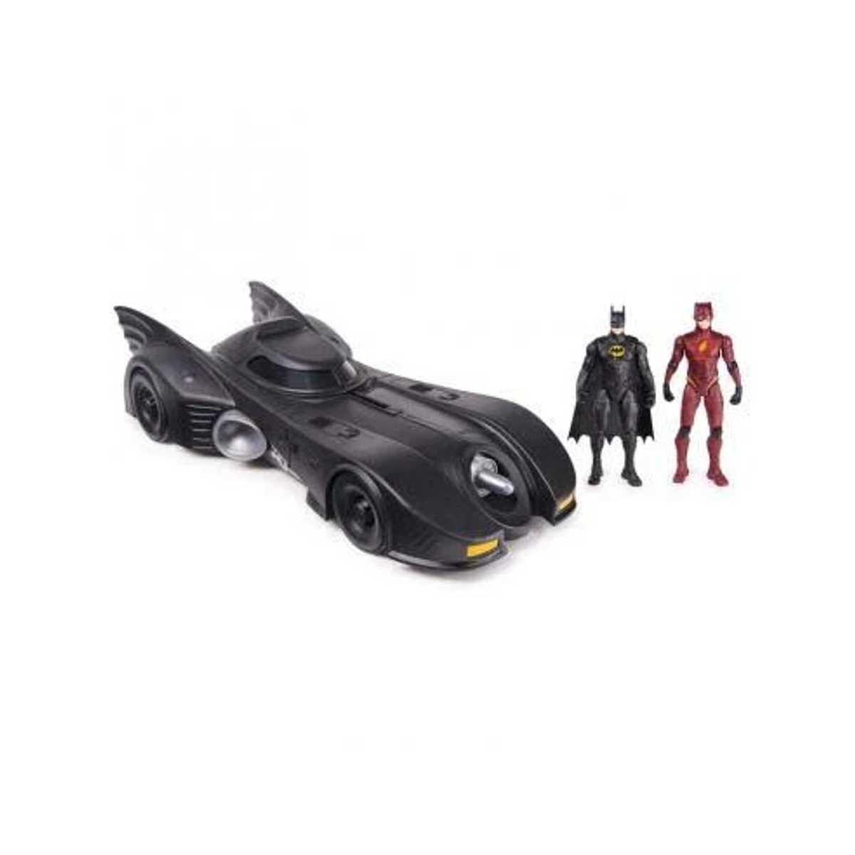 DC Cómics - Batman - Vehículo Batmobile con figuras Flash y Batman 10cm |  Dc | Toys"R"Us España