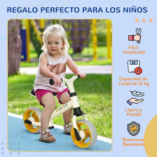 Homcom - Bicicleta de Equilíbrio ajustável Branco