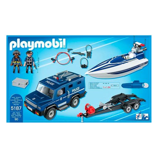 Playmobil - Coche de Policia con Lancha - 5187 | City Action Policia |  Toys"R"Us España