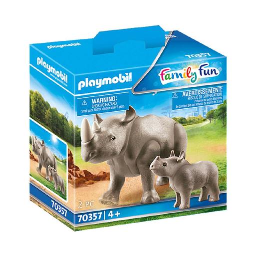 Playmobil - Rinoceronte con bebé - 70357 | City Life Zoo | Toys"R"Us España