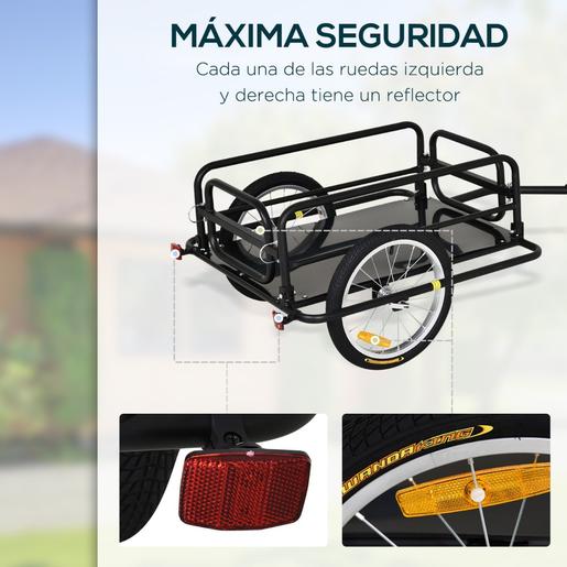 Outsunny - Reboque dobrável para bicicleta