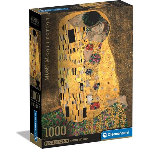Clementoni - Colección Museo - El beso - Puzzle de 1000 piezas, Arte y Pinturas Famosas ㅤ