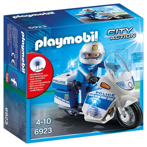 Playmobil - Policia con Moto y Luces LED - 6923 | City Action Policia |  Toys"R"Us España