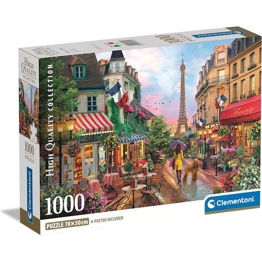 Clementoni - Puzzle 1000 piezas flores en Paris ㅤ