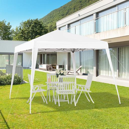 Outsunny - Cenador Plegable 3x3m Blanco