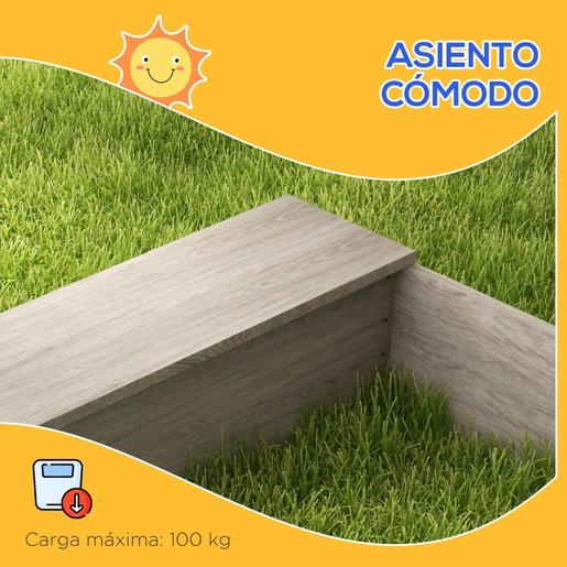 Outsunny - Arenero infantil de madera con juegos