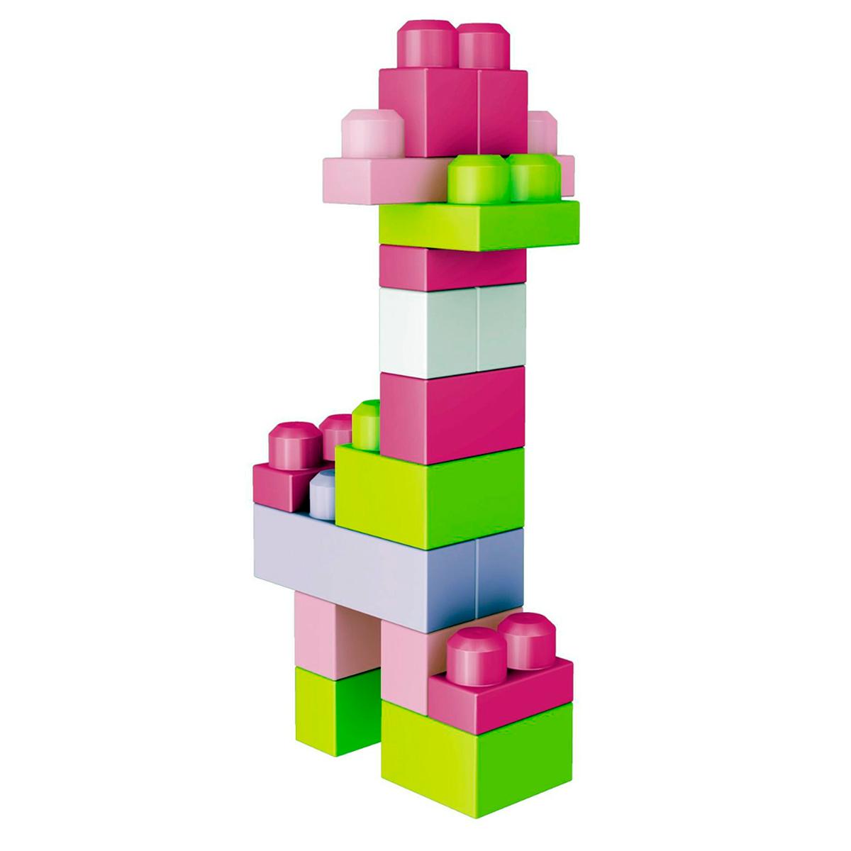 Mega Bloks - Bolsa Maxi 60 Piezas Rosa | Megablocks No Licencias |  Toys"R"Us España