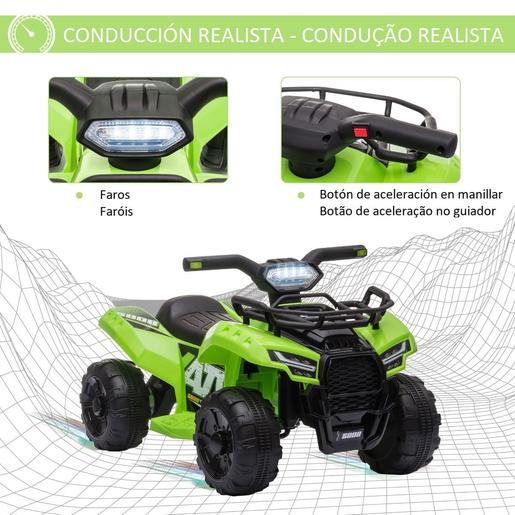 Homcom - Quad eléctrico con faros LED verde | Quads | Toys"R"Us España