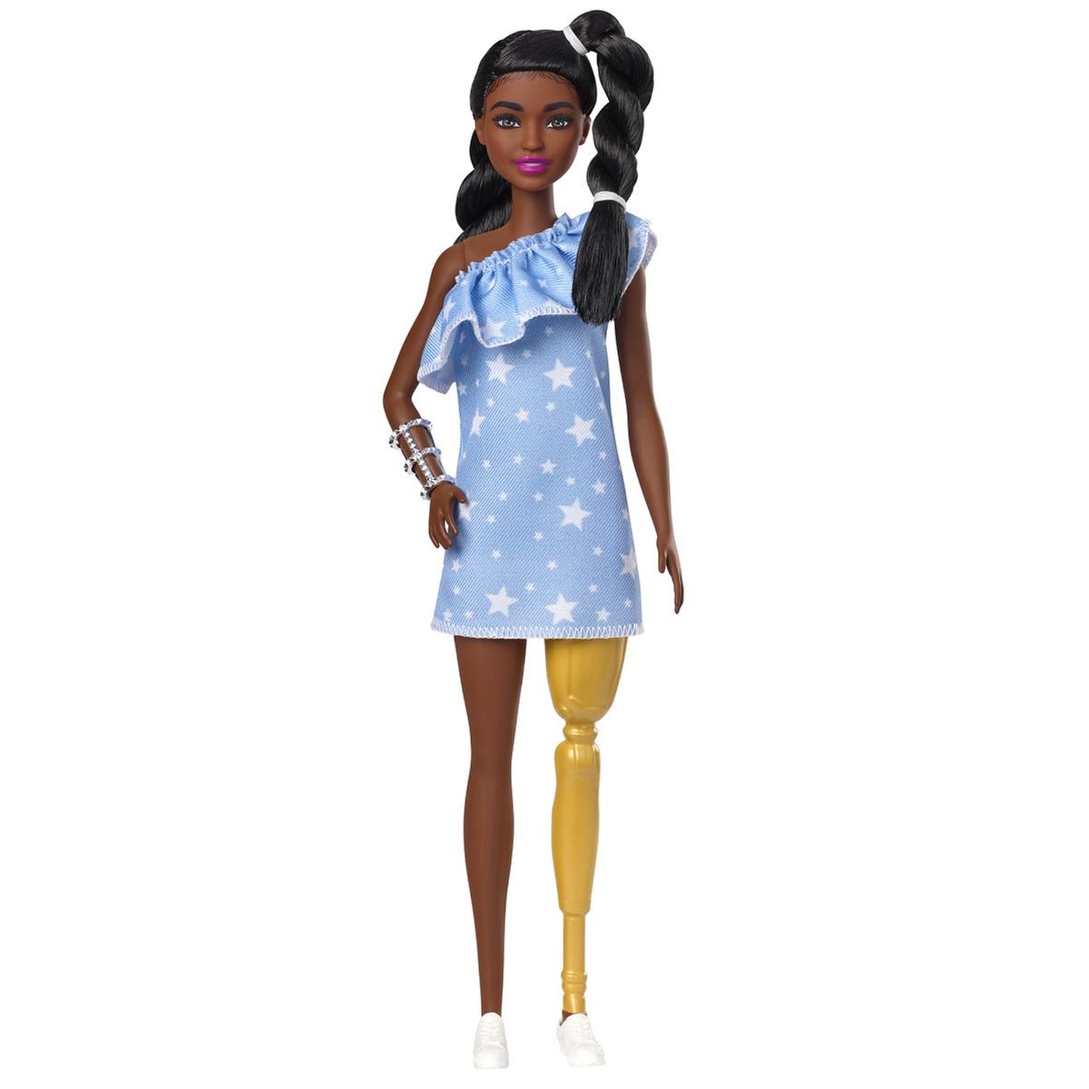 Barbie - Muñeca Fashionista - Vestido Azul Estampado Estrellas |  Fashionistas | Toys"R"Us España