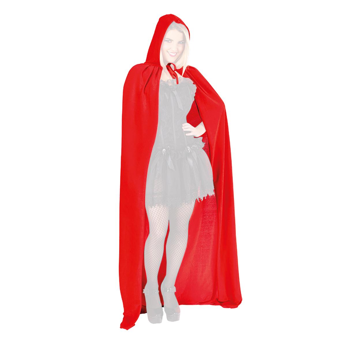 Capa Roja con Capucha Efecto Terciopelo Adulto | Halloween Disfraz Adulto |  Toys"R"Us España