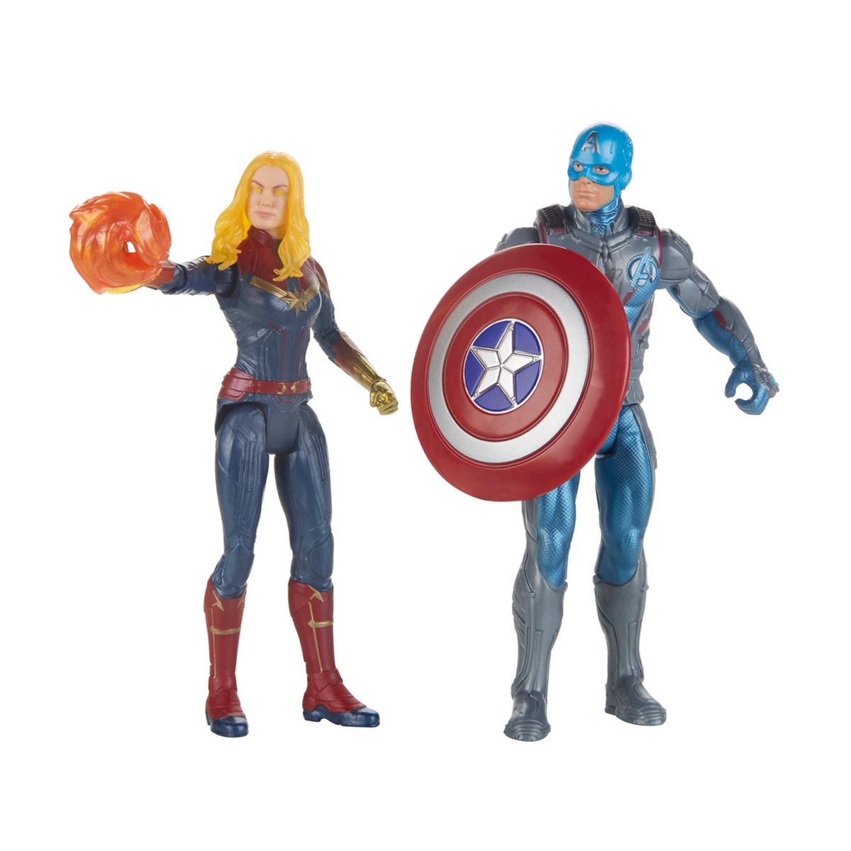 Los Vengadores - Capitana Marvel y Capitán América - Pack 2 Figuras | Marvel  | Toys"R"Us España
