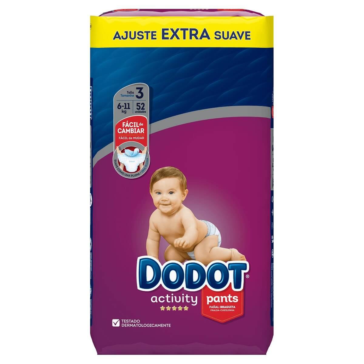 Dodot - Pañales Pants Activity Extra T3 (6-11 kg) 52 unidades | Dodot |  Toys"R"Us España