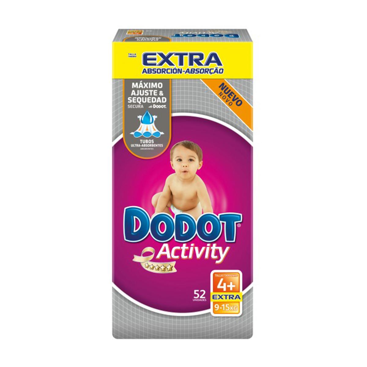 Dodot - Pañales Activity Extra T4 (10-15kg) 52 Unidades | Pañal Activity |  Toys