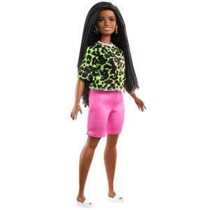 Barbie - Muñeca Fashionista - Camiseta neón leopardo