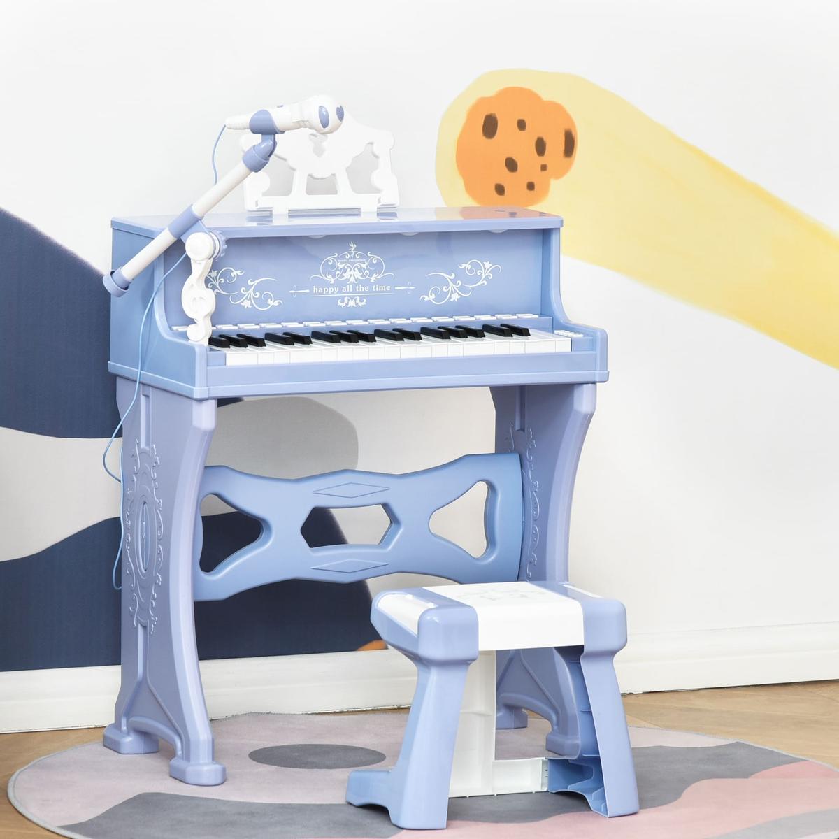 Homcom - Piano electrónico infantil con micrófono y taburete | Todo lo que  esperas de la última tecnología | Toys"R"Us España
