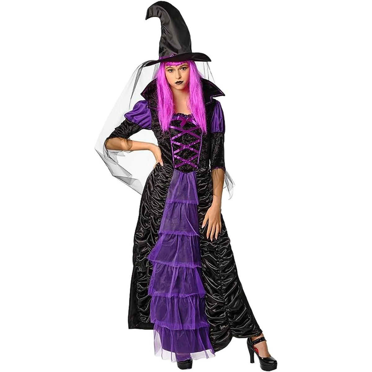 Disfraz de bruja malvada con vestido y sombrero para mujer | Halloween  Disfraz Adulto | Toys"R"Us España