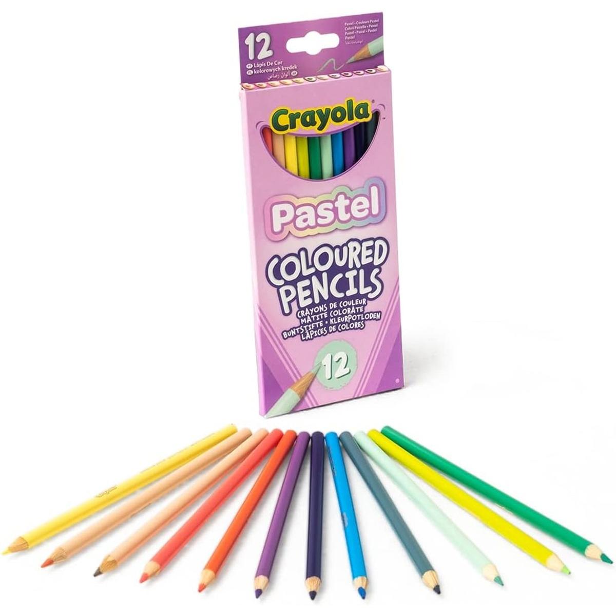 Crayola - Lápices de colores pastel de dibujo, caja de 12 colores ㅤ |  Crayola Actividades | Toys"R"Us España