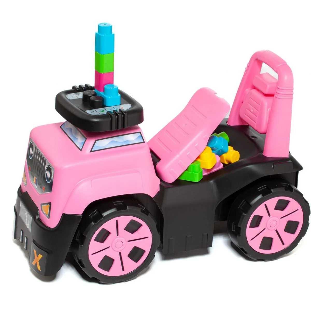 Molto - Correpasillos SUV 3 en 1 rosa con juego de bloques | Correpasillos  | Toys"R"Us España