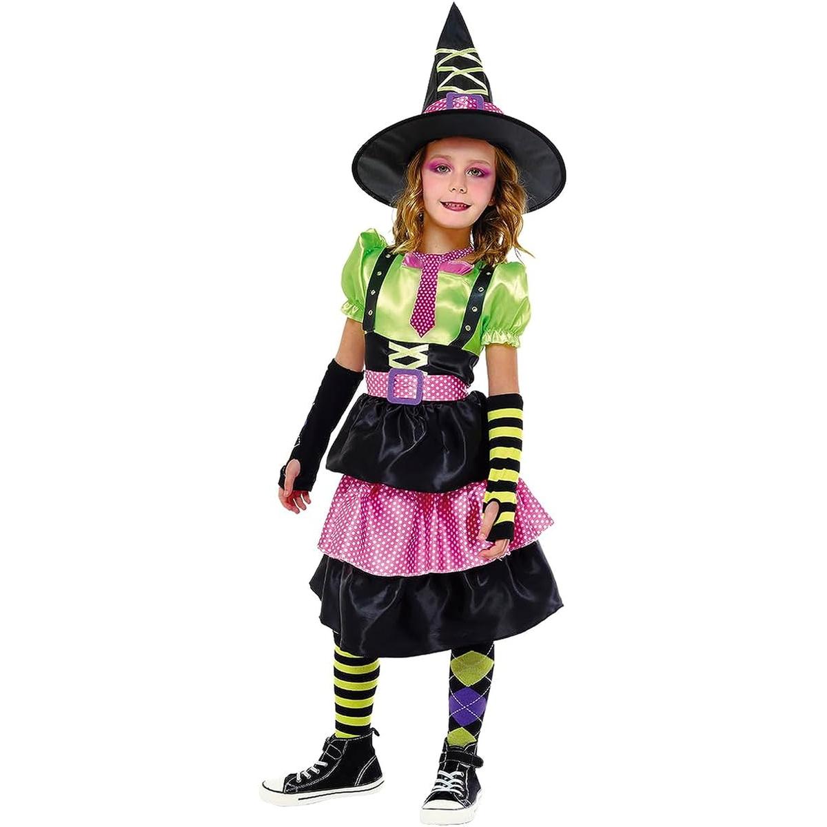 Disfraz de bruja con vestido, cinturón, tirantes y sombrero para Halloween y  Carnaval | Halloween Disfraz Niño | Toys"R"Us España